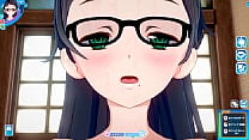 Koikatsu Sunshine Glasses: A Plain Girl Sitting Face-to-Face