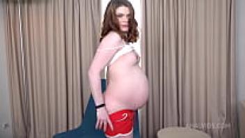 Black Angel, who is eight months pregnant, eats my sperm after receiving intense anal - cum love. VK043.