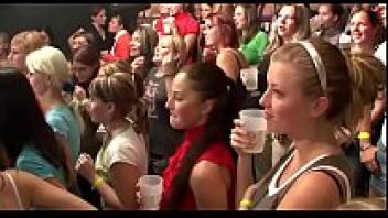 A hardcore gang performs in a nightclub.