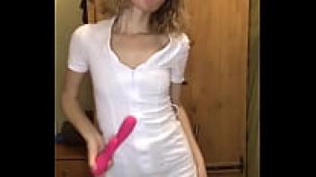 The nurse enjoys sucking large cocks.