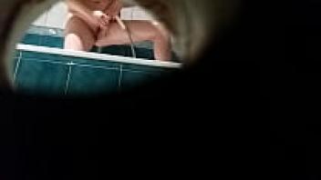 The voyeur girl taking a shower