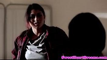 Close-up of romantic teen lesbians fingering