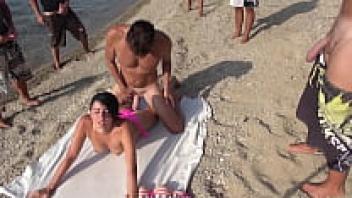 Greece's beach lovers are the sexiest! Hard-loved on the beach, hairy milf