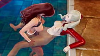 Mitsuru creampies Ann Takamaki in Futa Persona, a 3D pornographic film