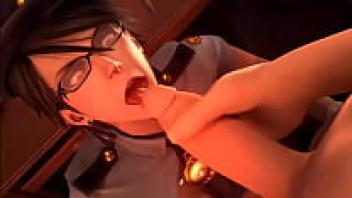The Best Free 3D Cartoon is Bayonetta-Police-Outfit-Blowjob-Cum.