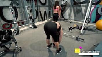 Working Hard With Some Beautiful Women in the Gym