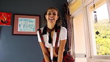 A hot student Julia is in dire need of cock.