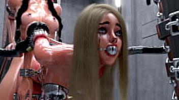 Girls Slaved in Metal Bondage