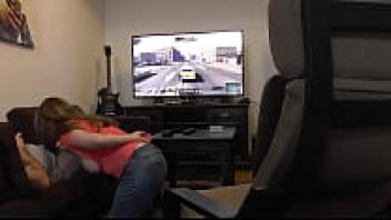 played XBOX and was sucked off. Gamer Blowjob & Big Swinging Tits Are Swallowed by Britney