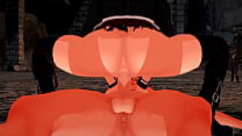 Futa on Titan: Mikasa Ackermann creampies Annie Leonhart in 3D porn
