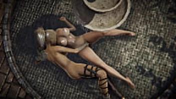 With her wet body, Ciri engages Riven in lesbian sex [Full Video] 5 metres