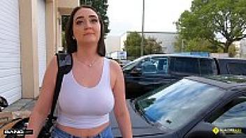 Natural Roadside Teenage hottie adores car mechanics.