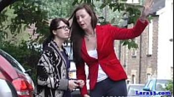 Innocent chick taken up by mature British fingering