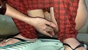 An Indian Desi woman uses her fingers to touch her pussy while urinating on the toilet. XVIDEO DESISLIMGIRL A NEW VIDEO