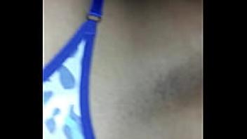 On her side, my wife is wearing a screaming thong.