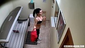 Voyeur's Secret Camera in the Open Solarium