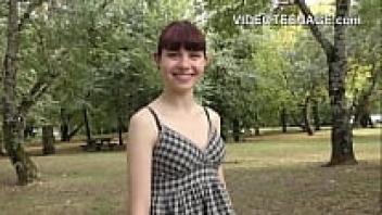 The first porn casting of a brunette teen