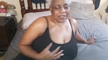Granny's enormous behind in her bodysuit