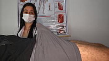 Patient gets erection right in front of nurse&'s face