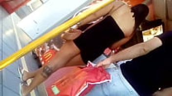 sexy shorts-wearing girl