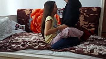 passionate, passionate sex in socks with a cute teenage girlfriend