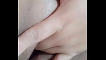 Touching my moist pussy