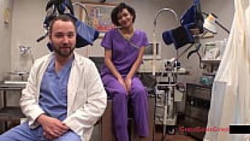 Nurse Lilith Rose Captures Jackie's Banes' Annual Gyne Exam on Hidden Camera at GirlsGoneGyno Reup