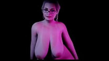 Striptease with a Gorgeous Cougar That Dances to Music and Has Big Tits | 3D Porn