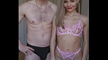 Prague's Skinny Blonde Model Fibi Euro Hard Love