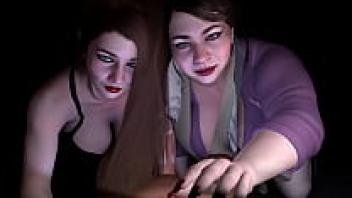 Two Thick, Mature Asian Milfs Double Blowjob: 3D Porn