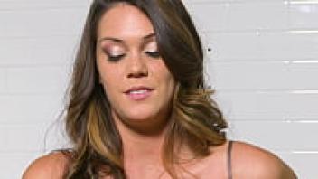 Alison Tyler grinds his cock while flaunting her flawless peach ass.