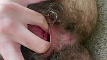 My hairy babety hole being fingered
