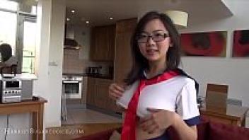 Japanese 18-year-old girl stroking herself