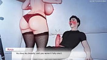 Devine Heel 04 3D Porn Game: Busty MILF Wants To Suck Her Tenant's Massive Cock After Big Tits Stepmother Helps Him Get Off
