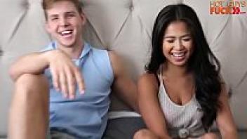 Surfer Dude is adored by an Asian broad with an amazing figure.