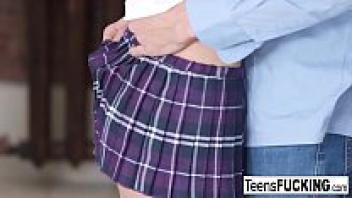 gets her tight teen ass adored while wearing glasses.