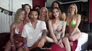 The 7 Hotwives' Reverse Gang Bang fulfils Papi's birthday wish.