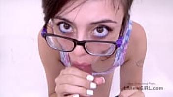 Skinny teen experiences orgasm with tight body during audition.