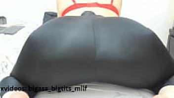 Leggings, masturbation, large tits, Latina porn, large ass, anal finger, feet, stockings, and spitting on tits